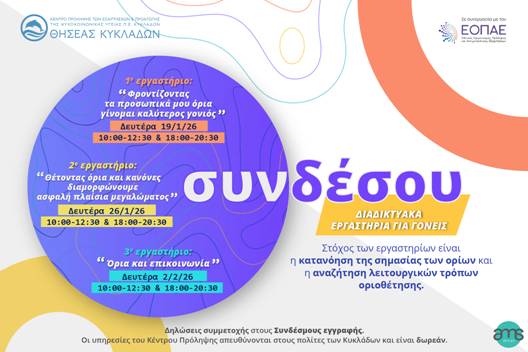 Διαδικτυακά Εργαστήρια για γονείς από το Κ.Π. 